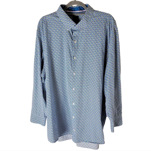 Tailorbyrd collection men printed button down shirt size 2X - Picture 1 of 7